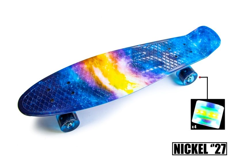 

Penny Board Nickel 27" "Universe". Светящиеся колеса