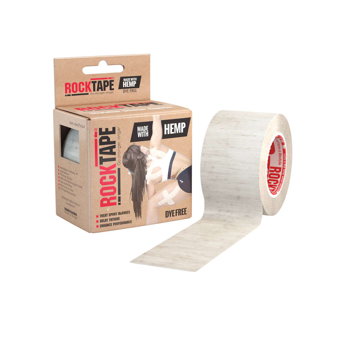 

Кинезио тейп RockTape Hemp (5см х 5м) - натуральный