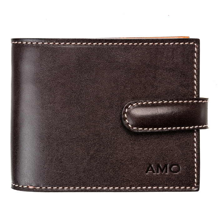 

Портмоне AMO ACCESSORI AMOf2039brown из натуральной кожи Коричневое