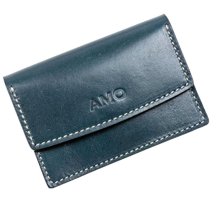

Визитница AMO ACCESSORI AMOy30036blue из натуральной кожи Голубая
