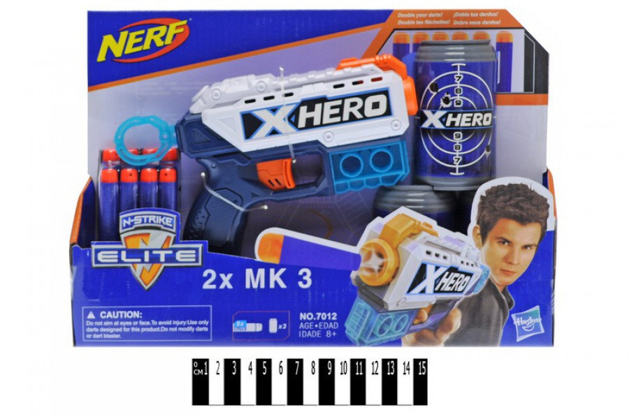

Бластер "NERF X-Hero" Nerf 8+ Разноцветный 000050669