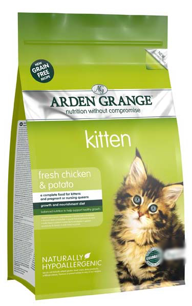 

Сухой корм Arden Grange Kitten Fresh Chicken&Potato для котят со свежей курицей и картофелем беззерновой 2кг (AG611282)