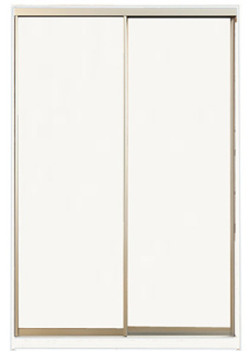 

Шкаф-купе Алекса 220х45x120 Белый фасады ДСП профиль Серебро