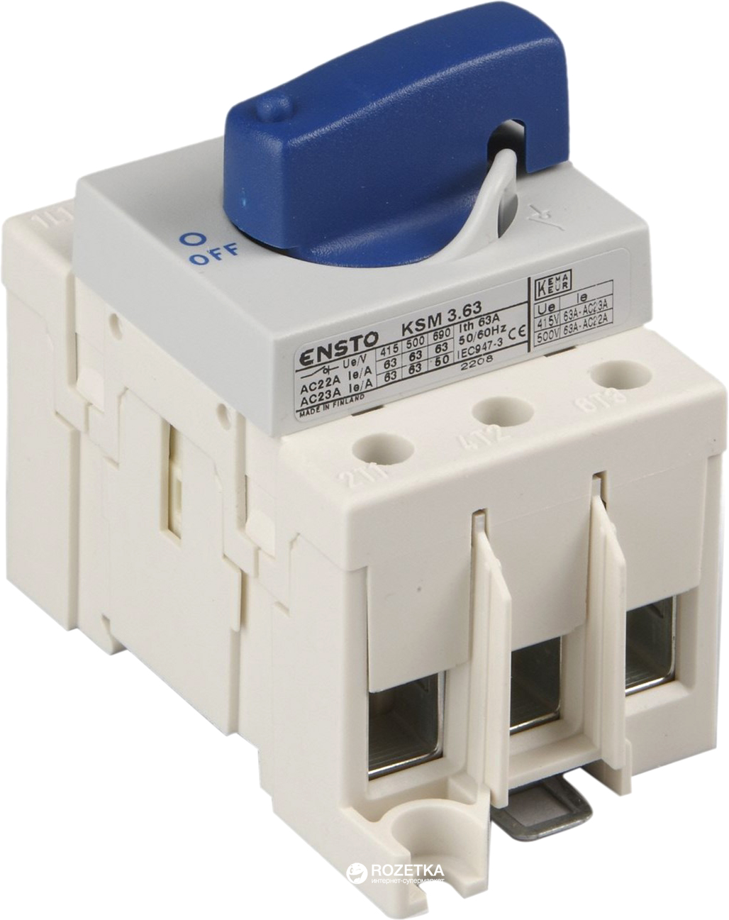 

Вимикач навантаження Ensto 3 x 80 A (KSM3.80)