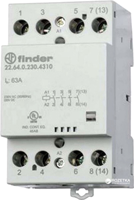 

Контактор Finder 4NO 63A 220-240 В