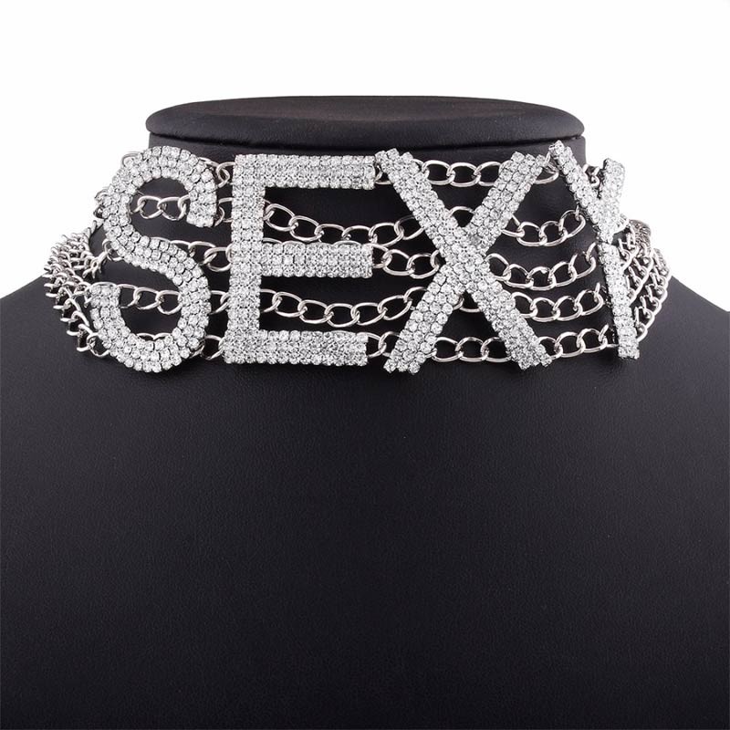 

Чокер с кристаллами SEXY 8044