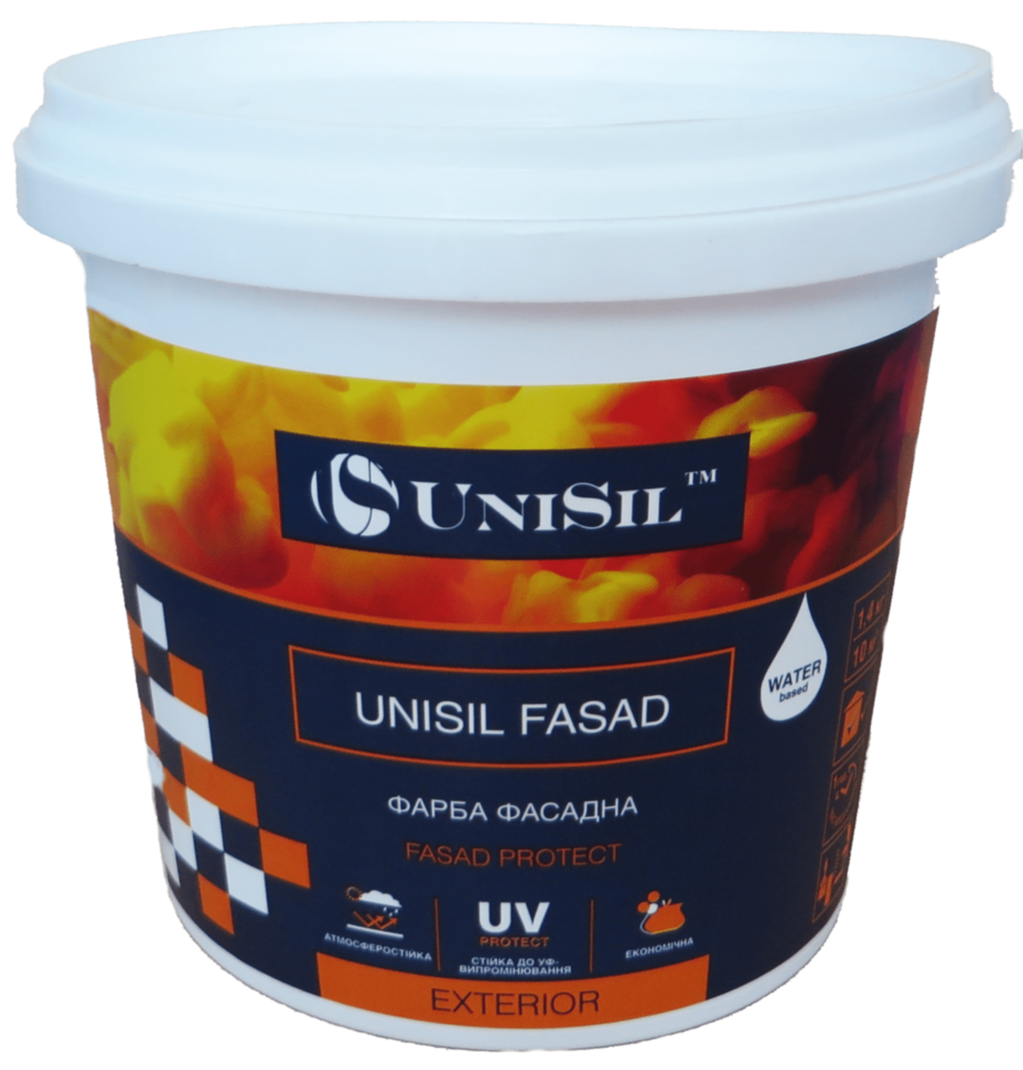 

Фасадна фарба Unisil Fasad, 3.5 кг