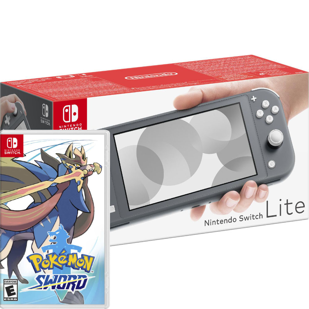 

Игровая консоль Nintendo Switch Lite Grey Bundle (игра Pokemon Sword)