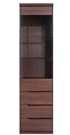 

Витрина BRW Джули REG1W3SL с подсветкой Акация мали бронз