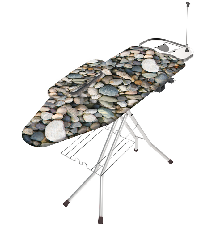 

Гладильная доска Granit Capitol 120*38 Камни Моноблок с полочкой для белья, подрукавником и электропакетом (9403-EPAR)