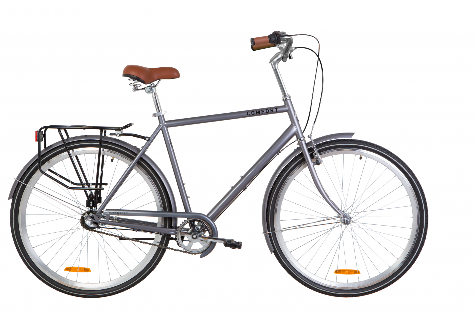 

Велосипед городской (дорожный) мужской 28" Dorozhnik Comfort Male PH 2020 серый с планет. втулкой на рост 175-195 см (OPS-D-28-172)