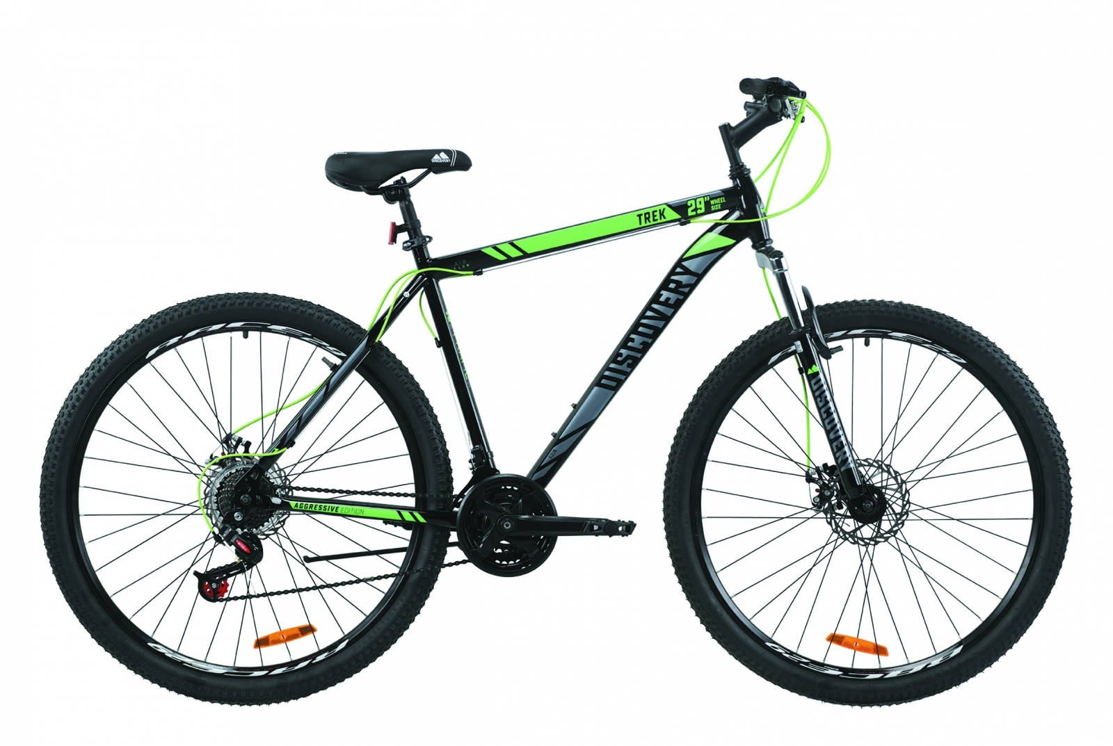 

Велосипед горный (спортивный) 29" Discovery Trek AM DD 2020 рама 19" черно-зеленый с серым на рост 165-185 см (OPS-DIS-29-056)