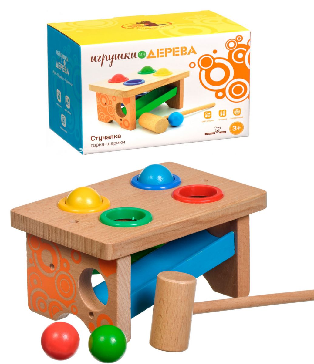 

Деревянная игра Стучалка Горка-шарики MiC (Д142) (116225)