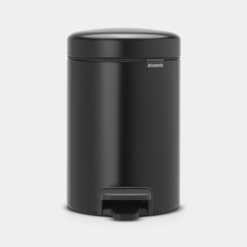 

Мусорный бак с педалью 3л Черный матовый Brabantia 113321