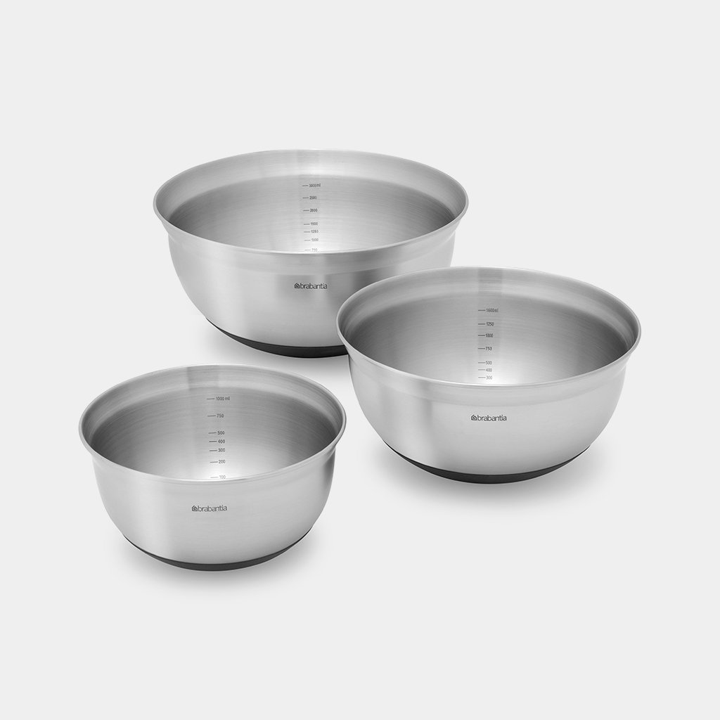 

Набор из 3 предметов: 1л, 1,6л, 3л Матовая сталь/черный Brabantia 363900
