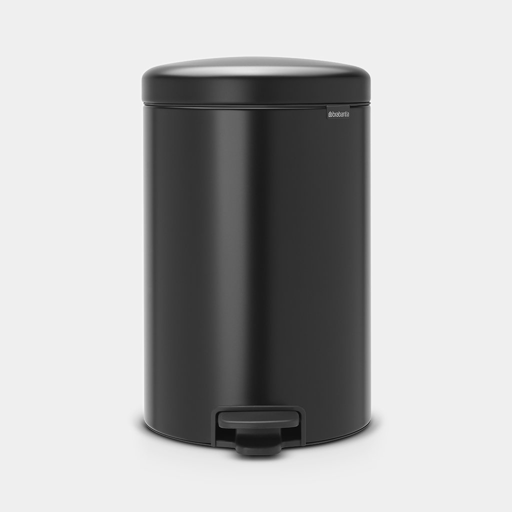 

Мусорный бак с педалью 20л Черный матовый Brabantia 114106