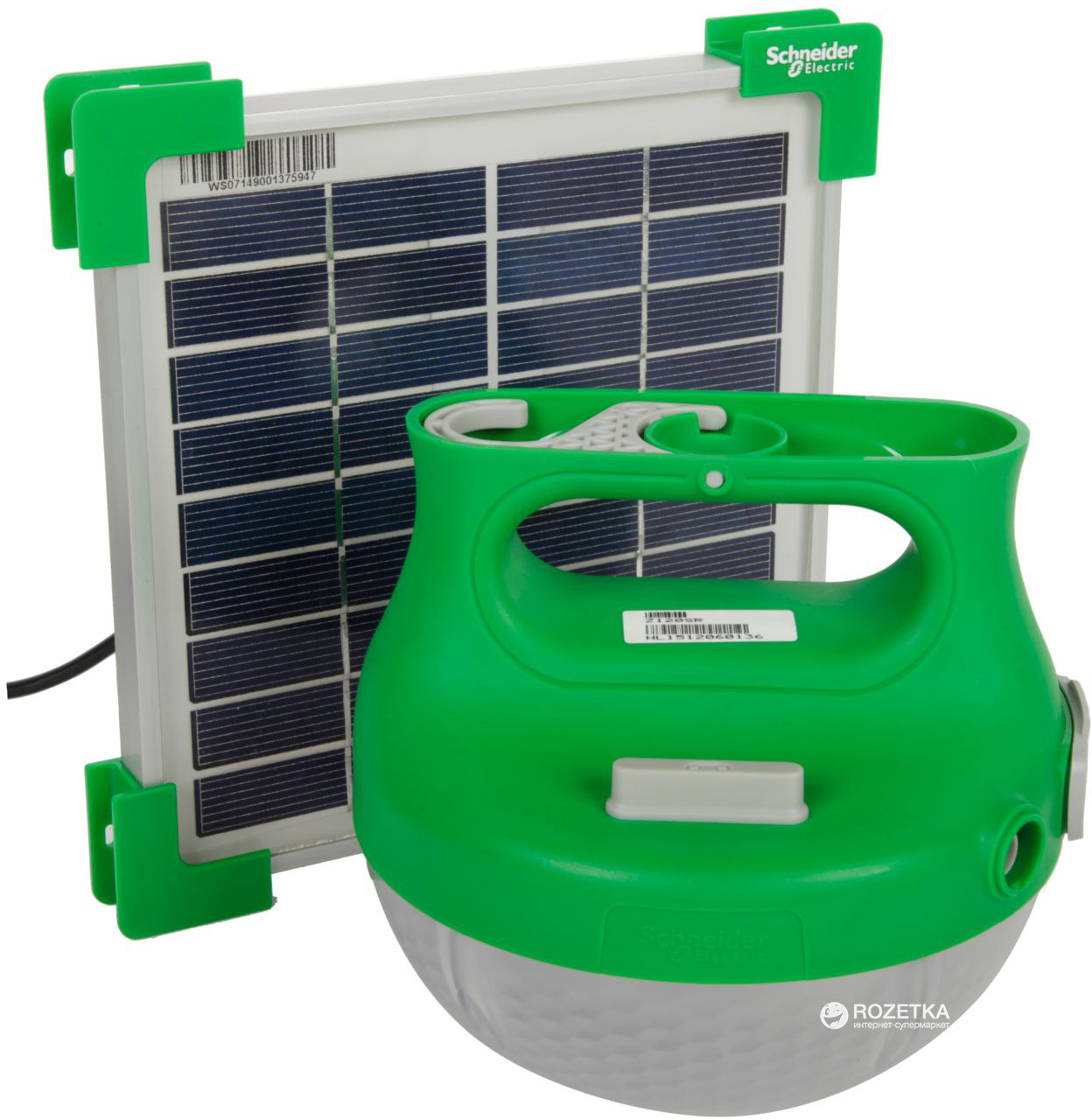 

Фонарь-лампа Schneider Electric Mobiya с солнечной панелью (AEP-LB01-SU12W)