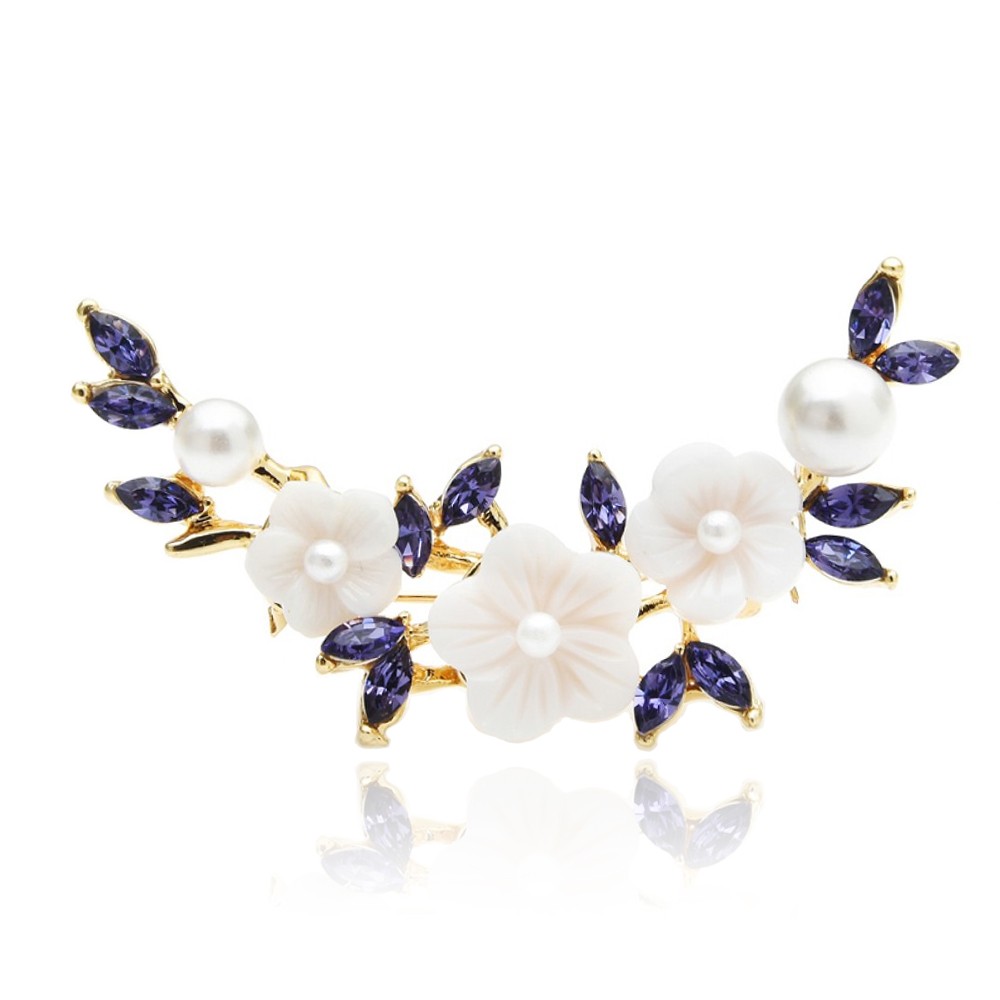 

Брошь женская BROCHE бижутерия Лунный Цветок фиолетовая BRBF111350