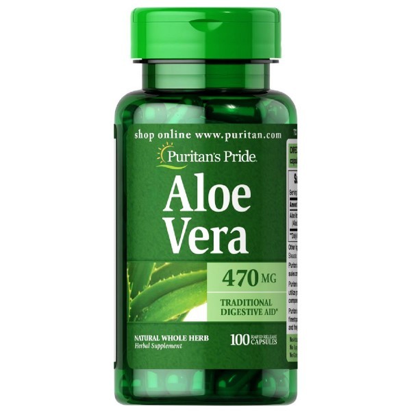 

Натуральные экстракты Puritan's Pride Aloe Vera 470 мг 100 капсул