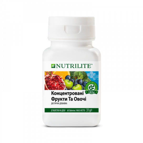 

Концентрированные фрукты и овощи Amway NUTRILITE 60 таблеток