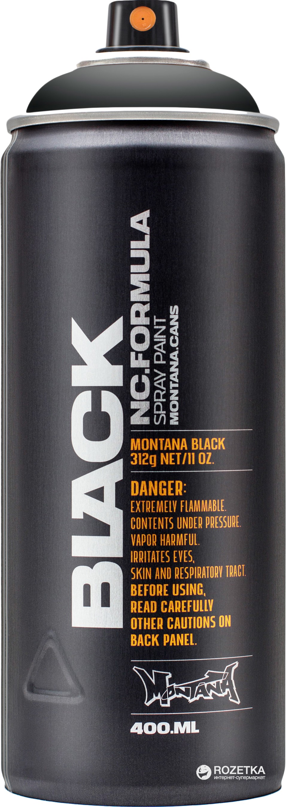 

Нитро краска-спрей Montana BLK9001 Черный (Black) 400 мл (4048500264368)