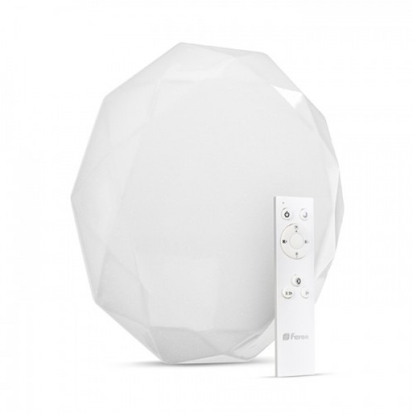 

Светодиодный SMART светильник Feron AL5200 DIAMOND 36W пульт д/у (29635)