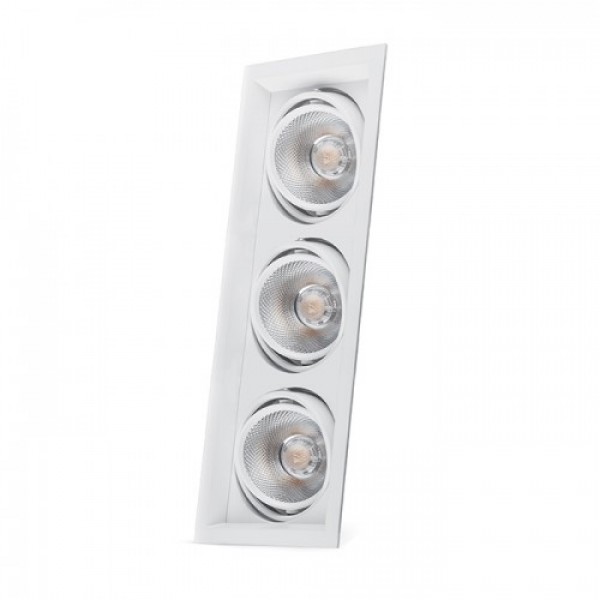 

Карданный LED светильник Feron AL203 3xCOB 12W, 4000K, 30 градусов, белый (29775)
