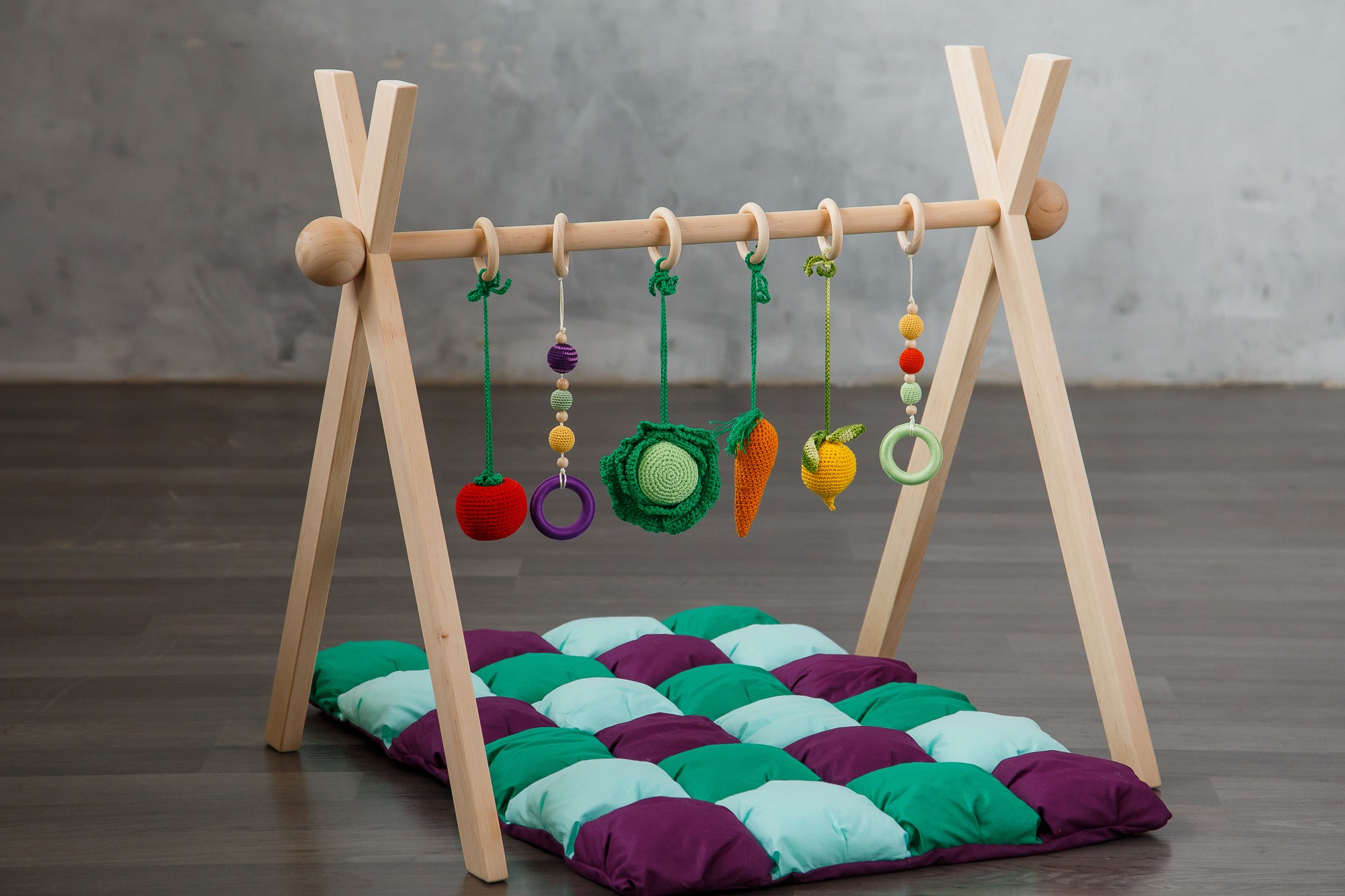 

Развивающий коврик BabyGymEco Vegetables 2.0
