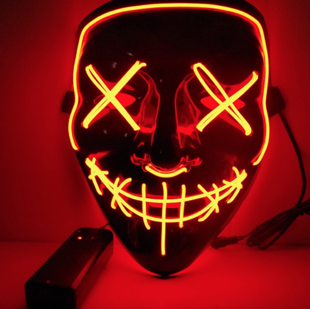 

Неоновая маска Purge Mask из фильма Судная ночь оранжевая