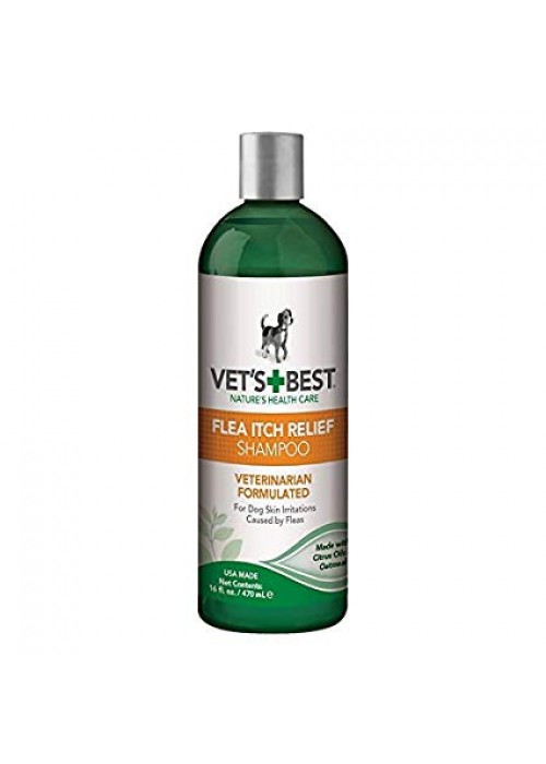 

Успокаивающий шампунь от укусов блох Vet's Best Flea Itch Relief Shampoo 470 мл