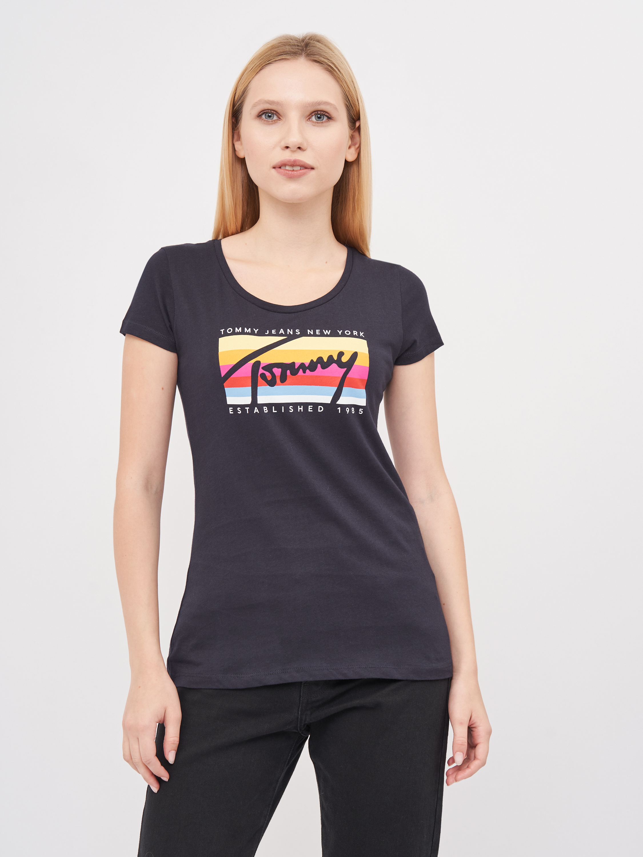 

Футболка Tommy Hilfiger 10303 S (42) Темно-синяя