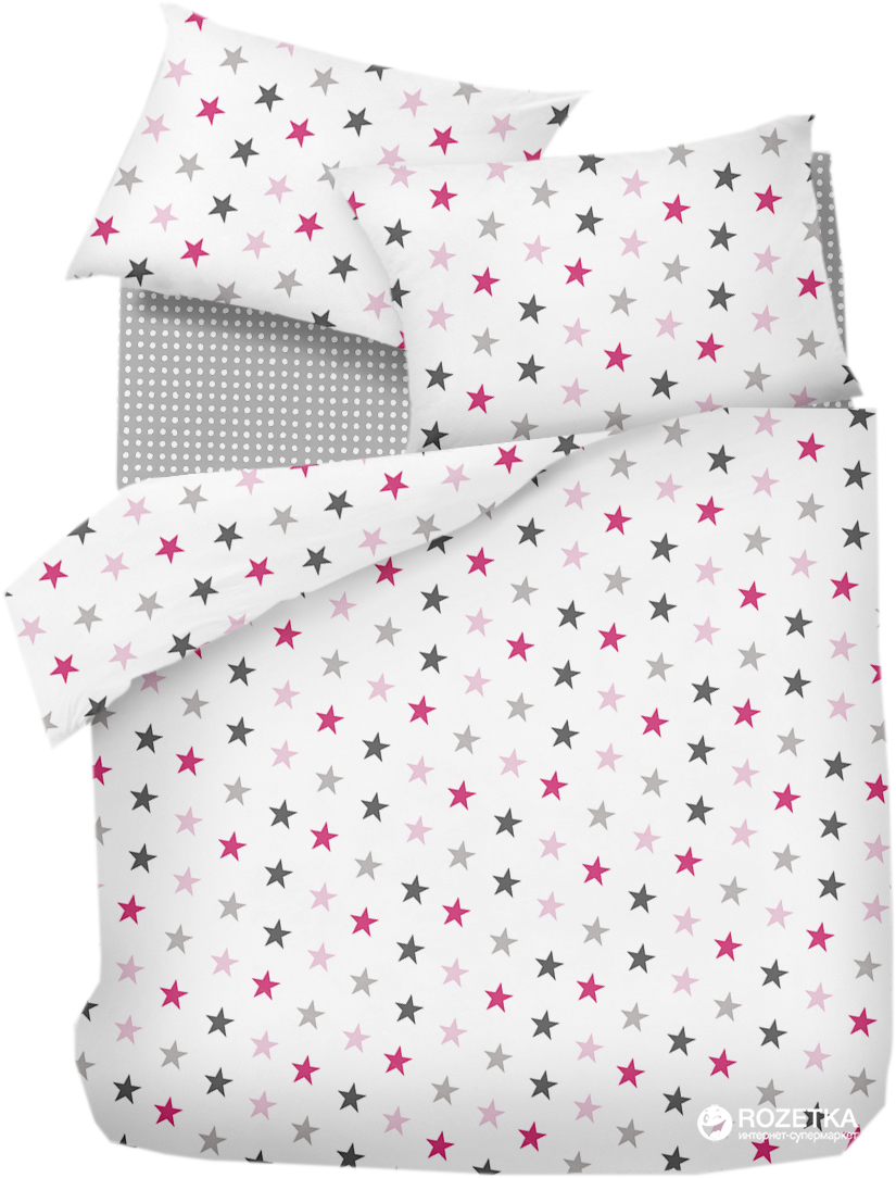 

Комплект постельного белья Cosas Ранфорс Star Rose Grey Drop 160х220x2