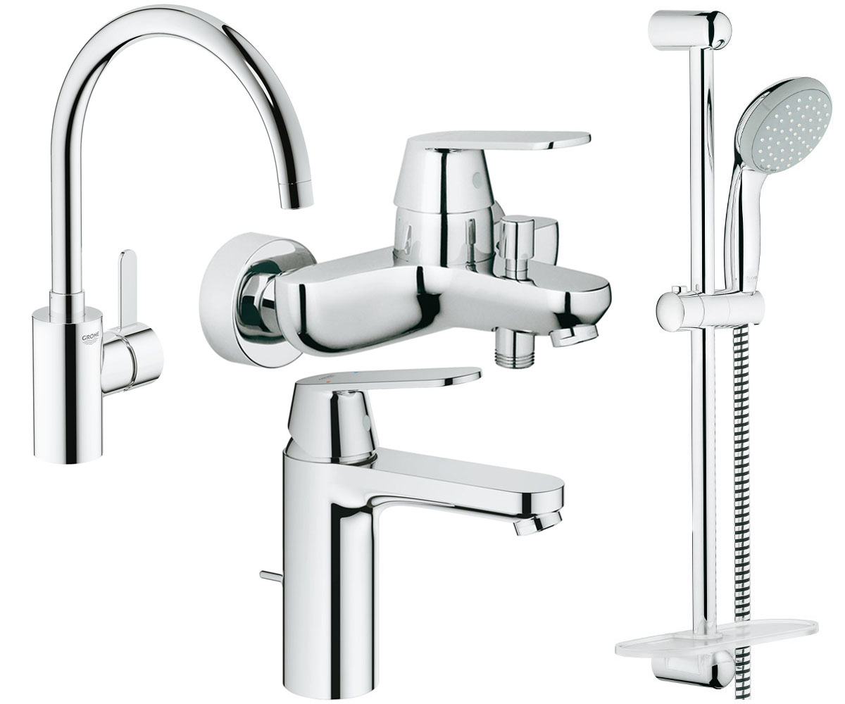 

Набор смесителей 4 в 1 GROHE EUROSMART COSMOPOLITAN 126115MK
