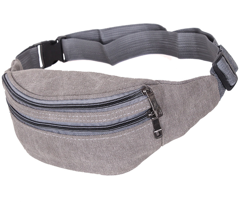 

Сумка текстильная на пояс Dovhani Q001-12GREY Серая