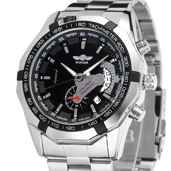 

Мужские классические механические часы Winner Titanium Silver 1038