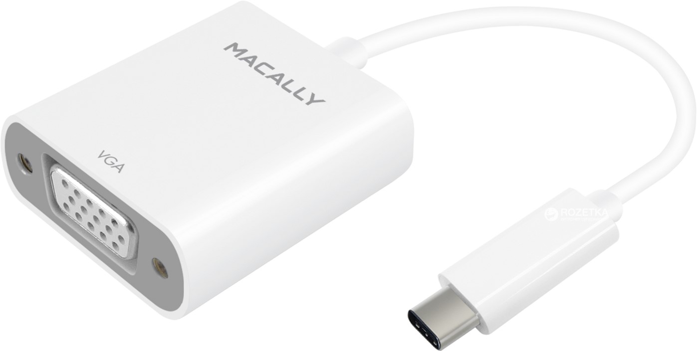 

Адаптер Macally USB-C to VGA White