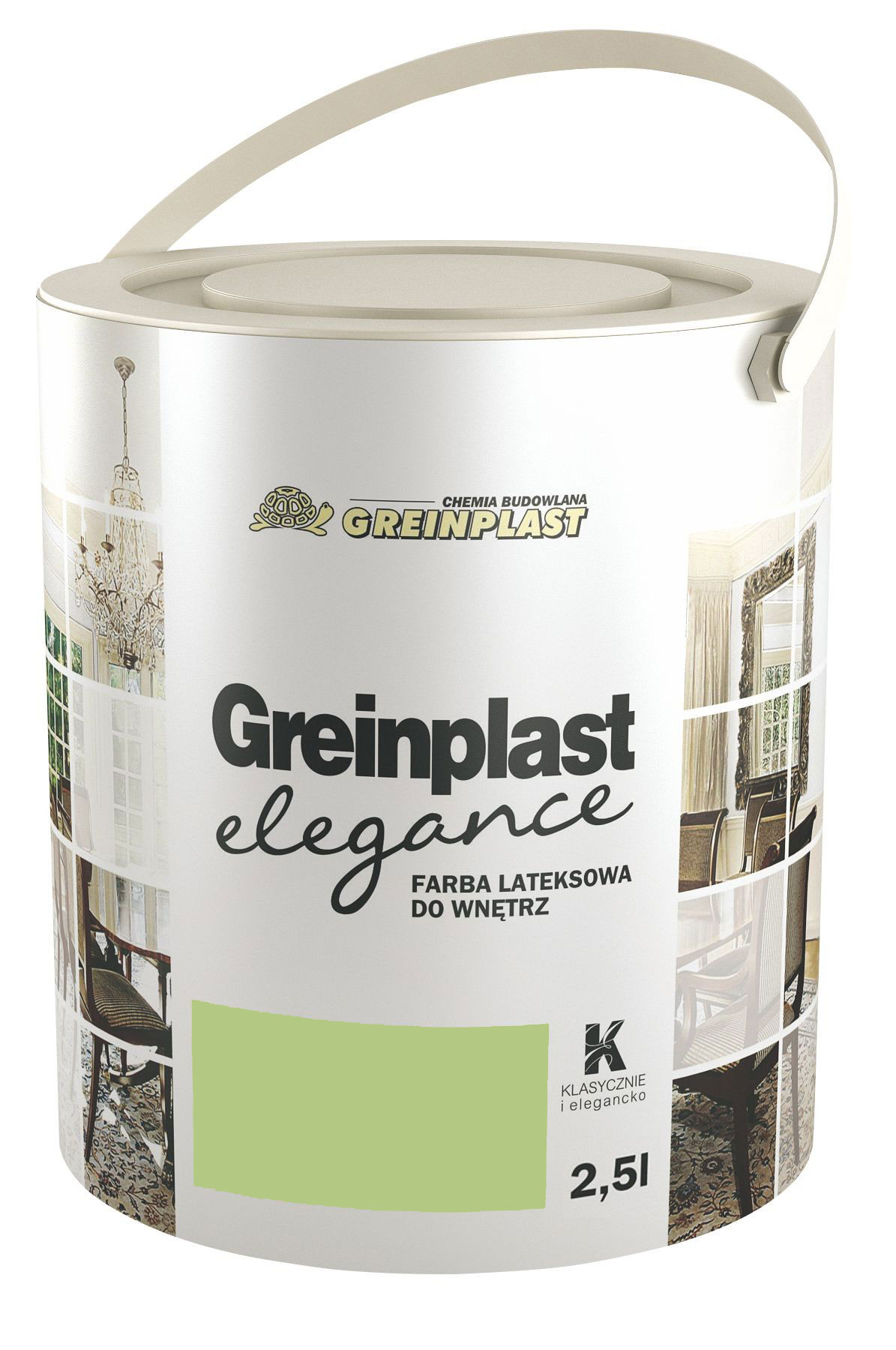 

Латексная краска Greinplast Elegance FWK40 зеленый хмель 2.5 л