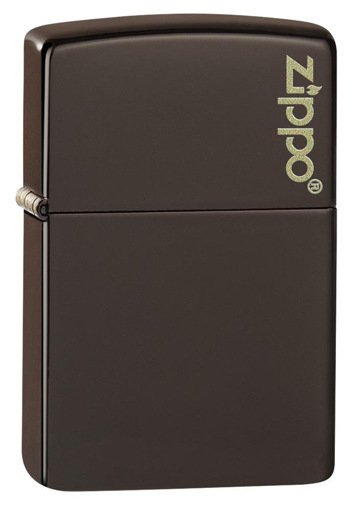 

Зажигалка Zippo Reg Brown Matte Logo 49180ZL