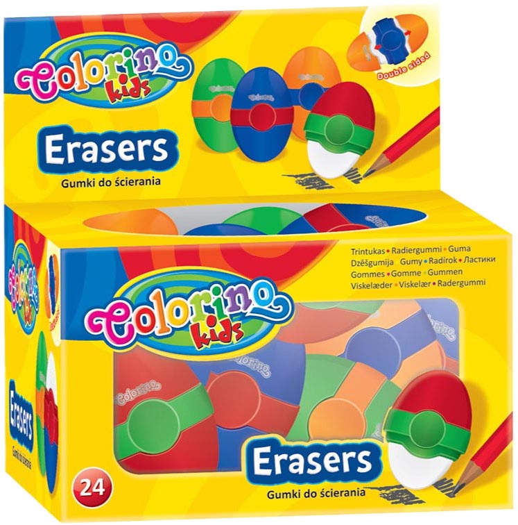 

Набор Colorino из 24 ластиков овальных двухсторонних (65283PTR) (5907690865283)