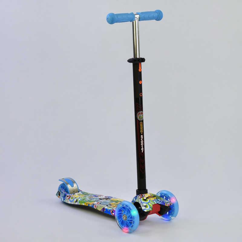 

Самокат кікборд Best Scooter maxi (а 25467 / 779 1322) з світяться колесами ch2730