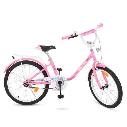 

Велосипед двоколісний Profi flower 20" рожевий (y2081)з дзвоником ch126