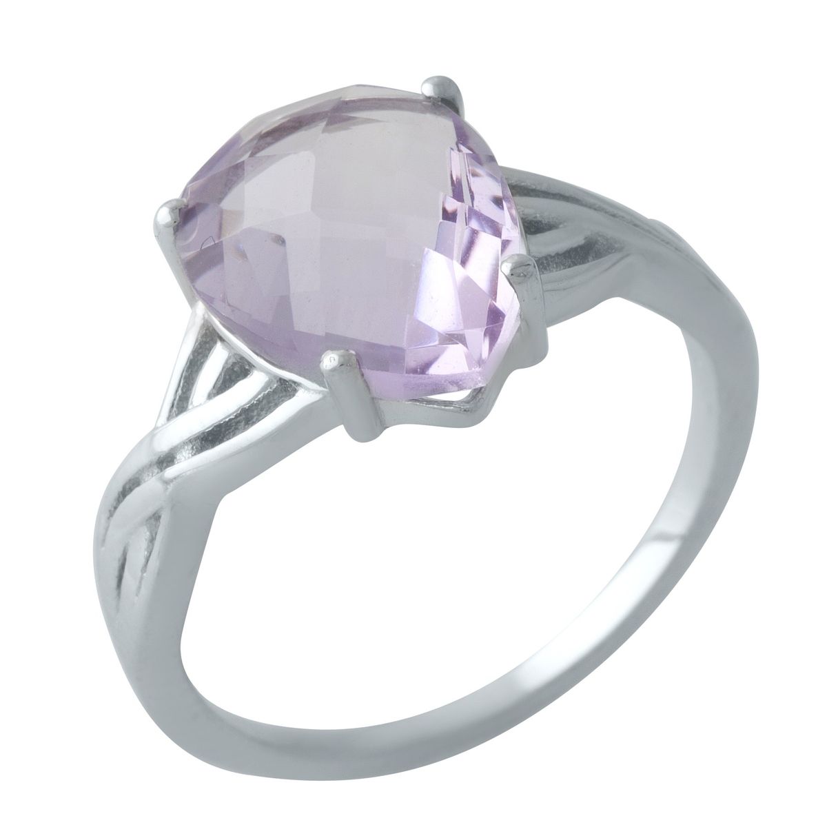 

Серебряное кольцо SilverLine с натуральным аметистом 18 размер