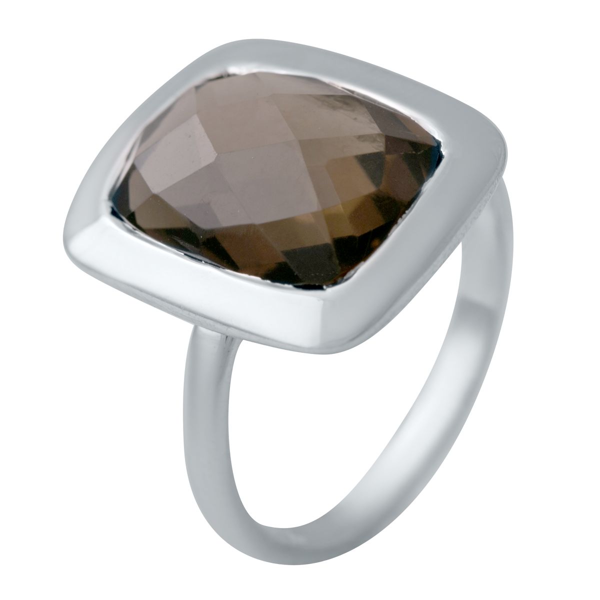 

Серебряное кольцо SilverLine с натуральным раухтопазом (дымчатым кварцем) 18.5 размер