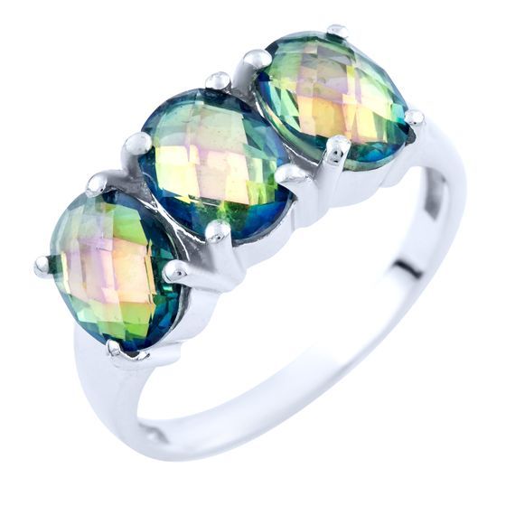 

Серебряное кольцо SilverLine с натуральным мистик топазом 19 размер
