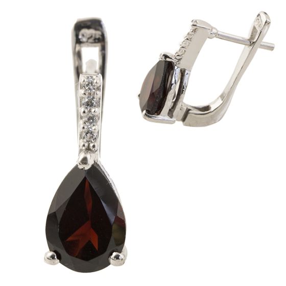 

Серебряные серьги SilverLine с натуральным гранатом 3.263ct