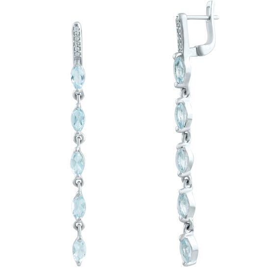 

Серебряные серьги SilverLine с фианитами