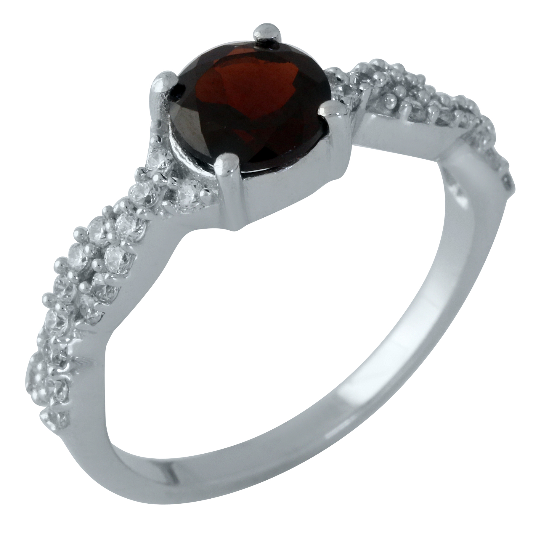 

Серебряное кольцо SilverLine с натуральным гранатом 17 размер