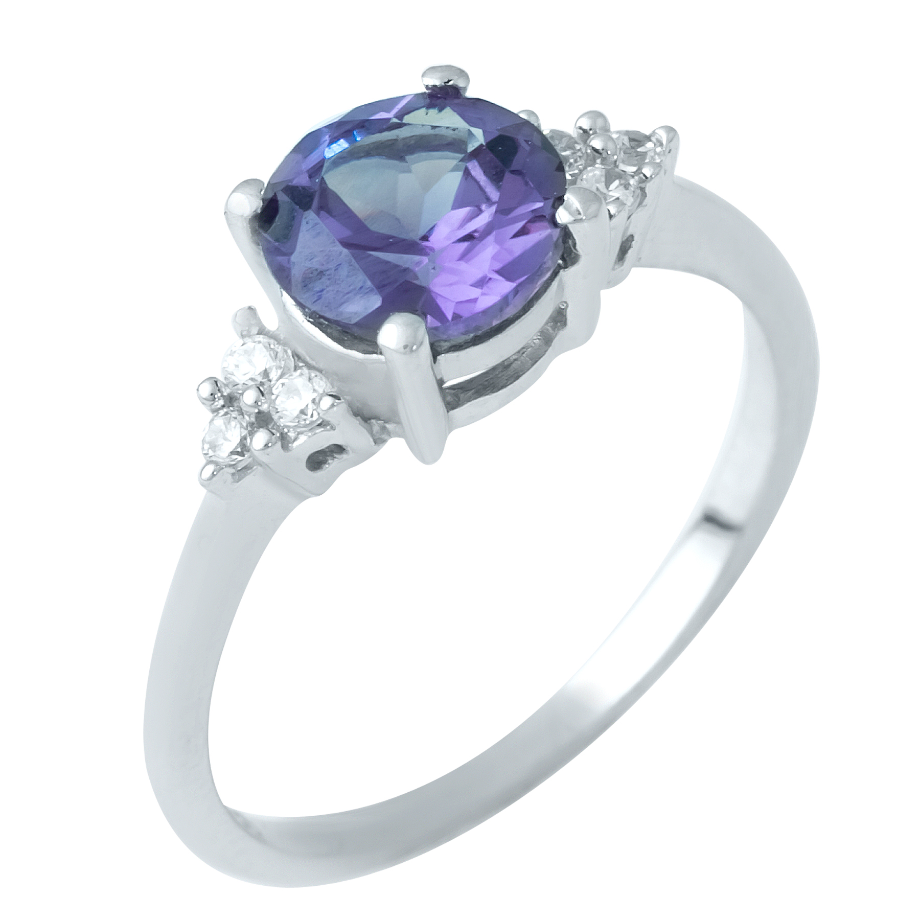 

Серебряное кольцо SilverLine с натуральным аметистом 17 размер