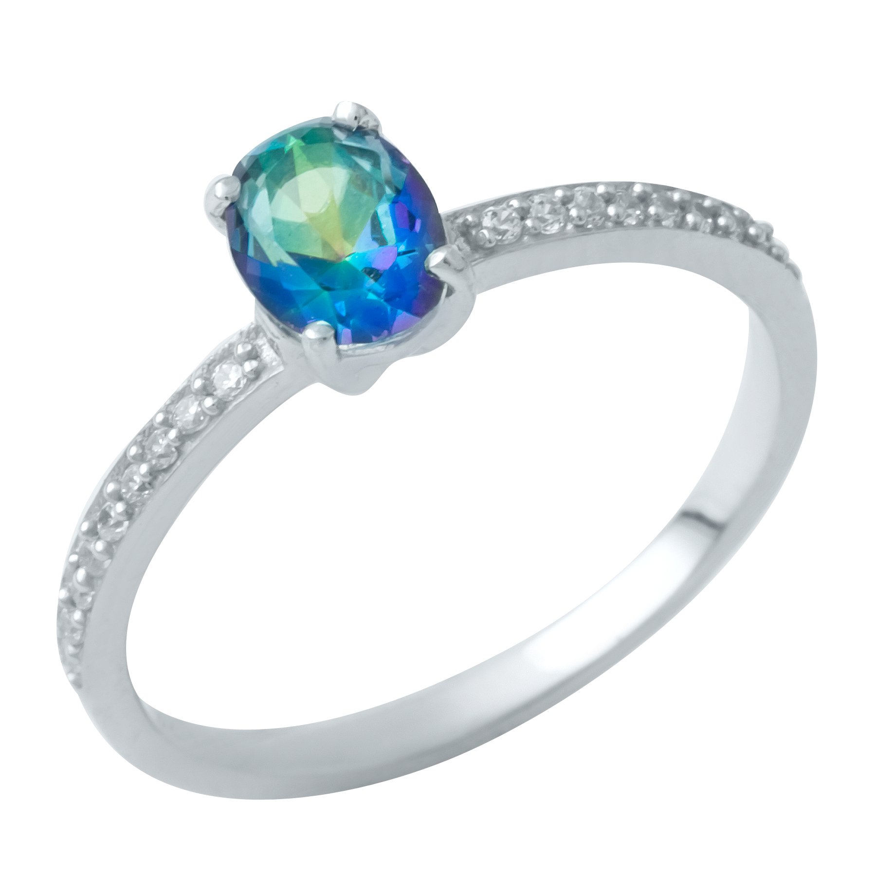 

Серебряное кольцо SilverLine с натуральным мистик топазом 18 размер