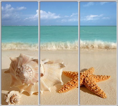 

Шкаф купе Luxe Studio Стандарт-1 Фотопечать Море-45 2200x2300x600 трехдверный